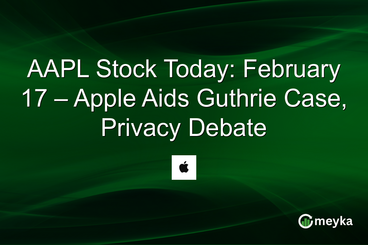 AAPL Stock Today: February 17 – Apple Aids Guthrie Case, Privacy Debate