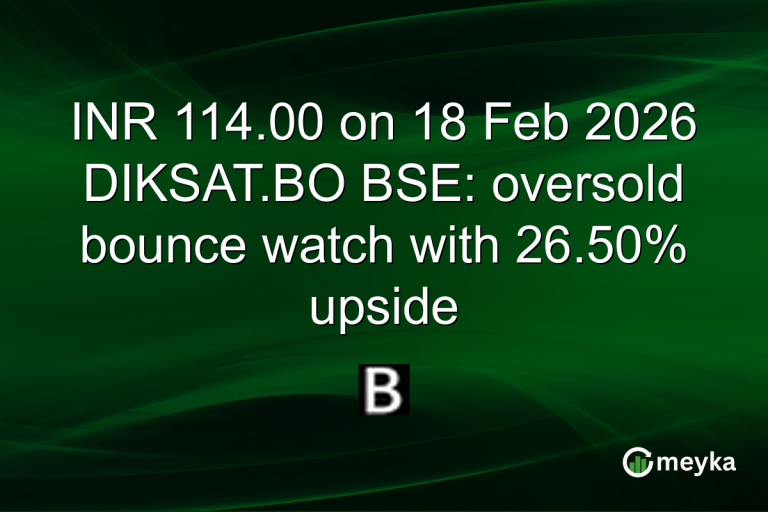 INR 114.00 on 18 Feb 2026 DIKSAT.BO BSE: oversold bounce watch with 26.50% upside