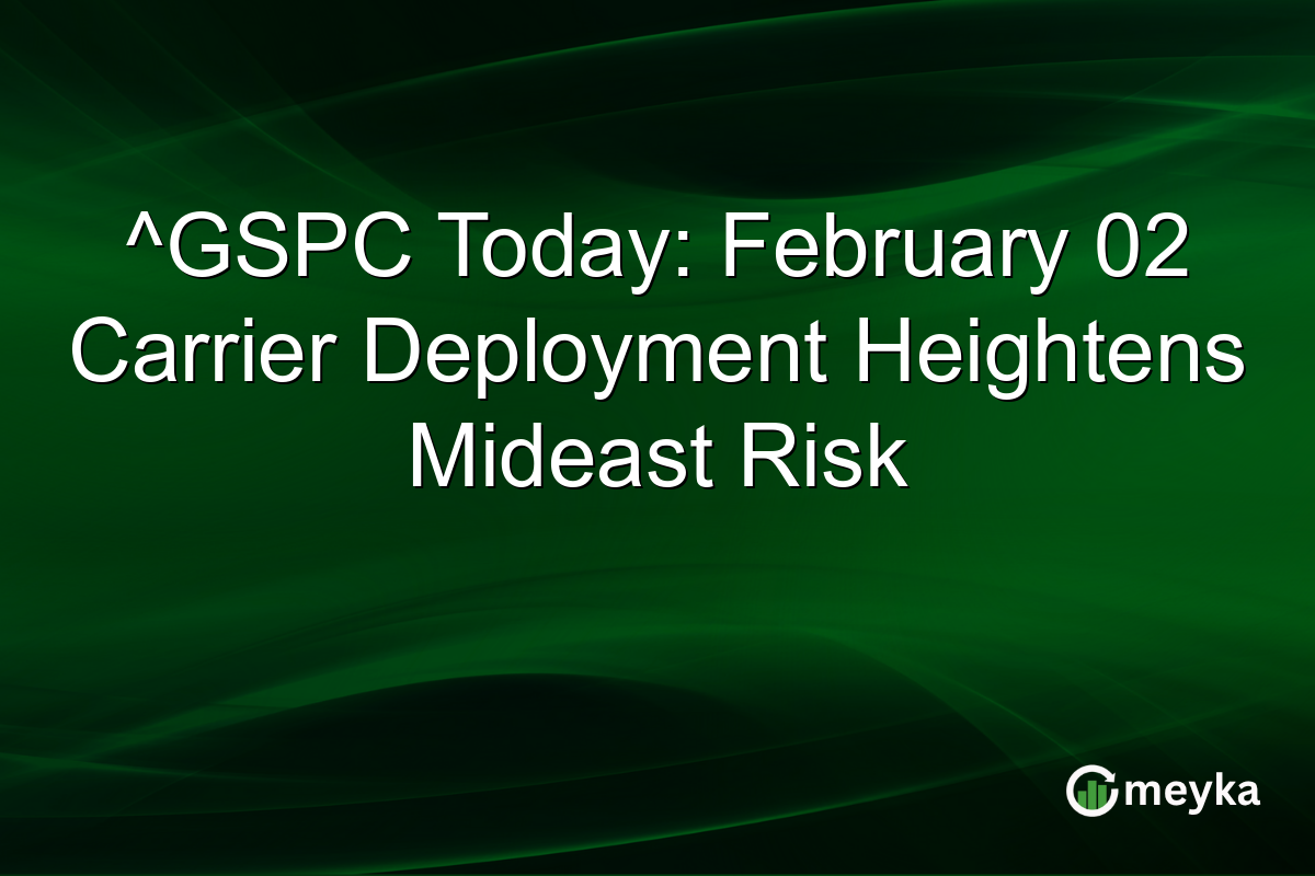 ^GSPC Today: February 02 Carrier Deployment Heightens Mideast Risk