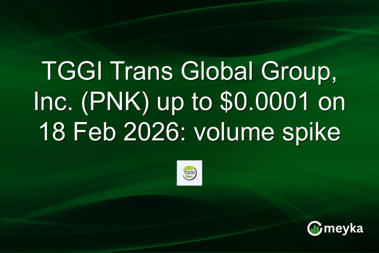 TGGI Trans Global Group, Inc. (PNK) up to $0.0001 on 18 Feb 2026: volume spike