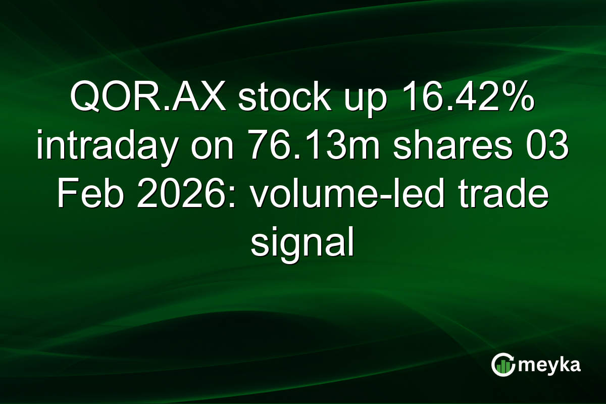 QOR.AX stock up 16.42% intraday on 76.13m shares 03 Feb 2026: volume-led trade signal