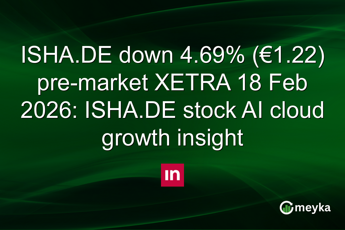 ISHA.DE down 4.69% (€1.22) pre-market XETRA 18 Feb 2026: ISHA.DE stock AI cloud growth insight