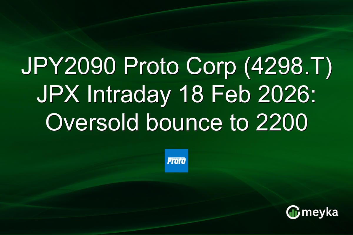 JPY2090 Proto Corp (4298.T) JPX Intraday 18 Feb 2026: Oversold bounce to 2200