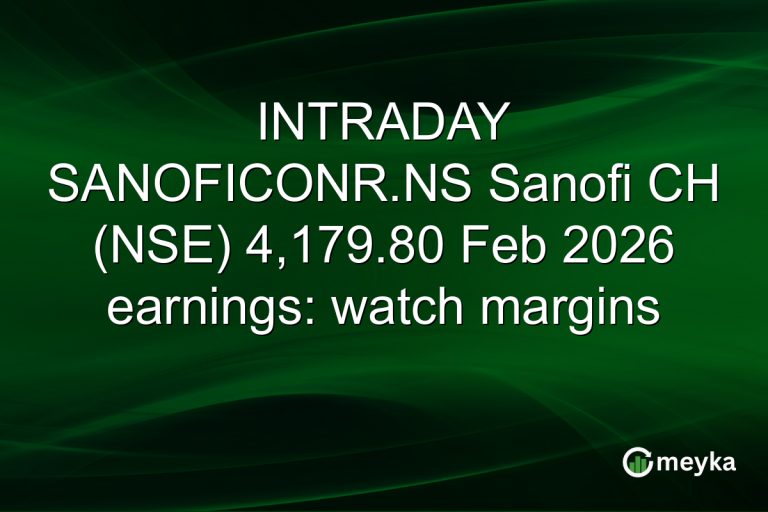INTRADAY SANOFICONR.NS Sanofi CH (NSE) 4,179.80 Feb 2026 earnings: watch margins