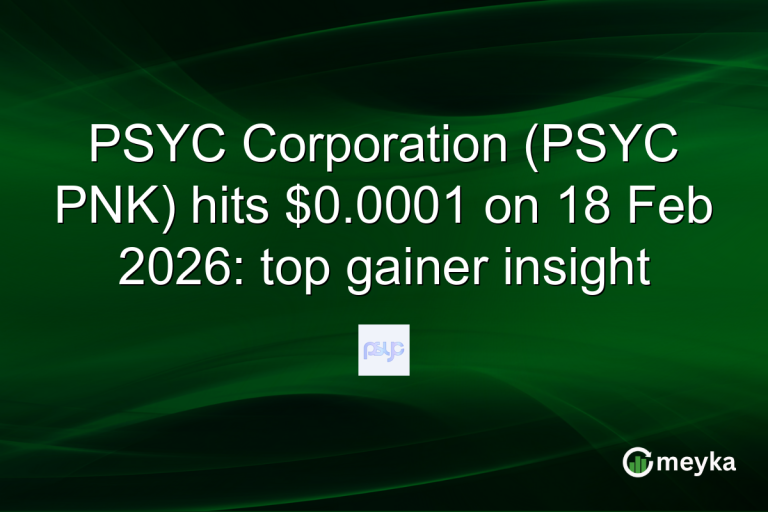 PSYC Corporation (PSYC PNK) hits $0.0001 on 18 Feb 2026: top gainer insight
