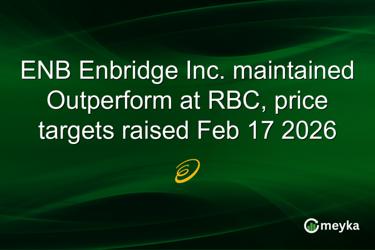 ENB Enbridge Inc. maintained Outperform at RBC, price targets raised Feb 17 2026