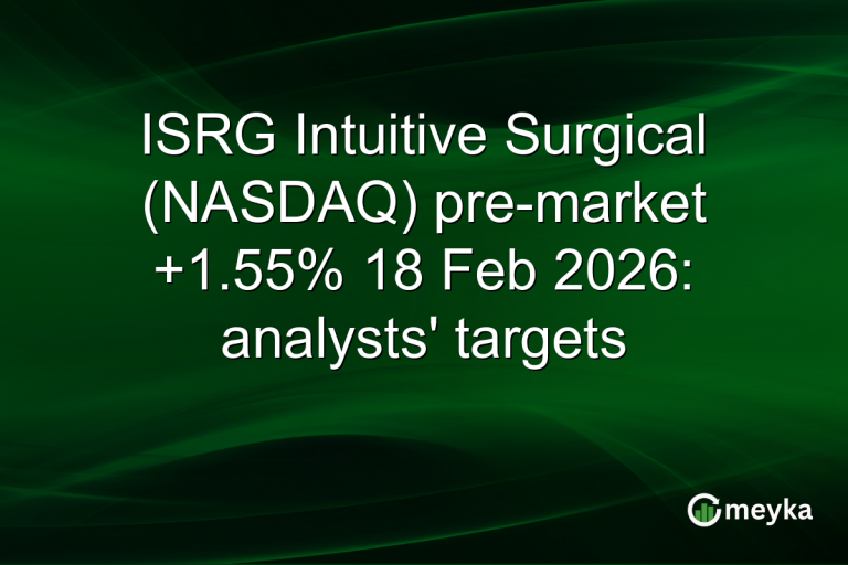 ISRG Intuitive Surgical (NASDAQ) pre-market +1.55% 18 Feb 2026: analysts' targets