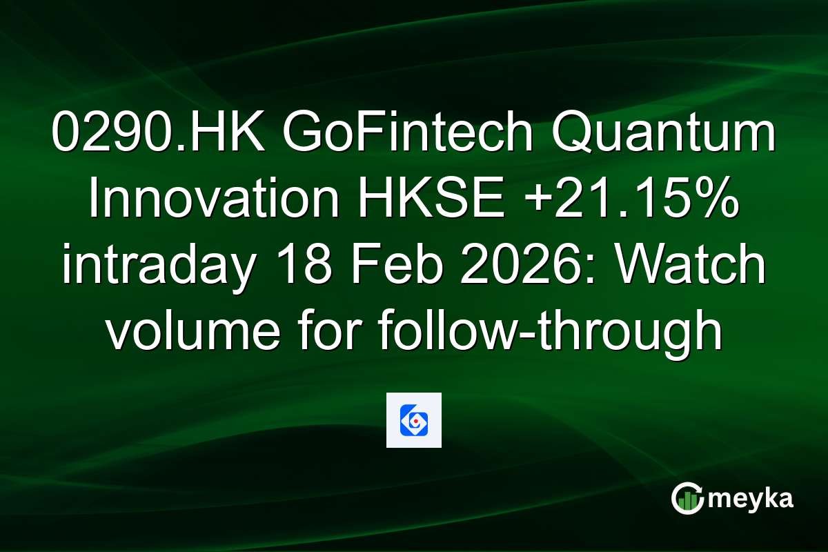 0290.HK GoFintech Quantum Innovation HKSE +21.15% intraday 18 Feb 2026: Watch volume for follow-through