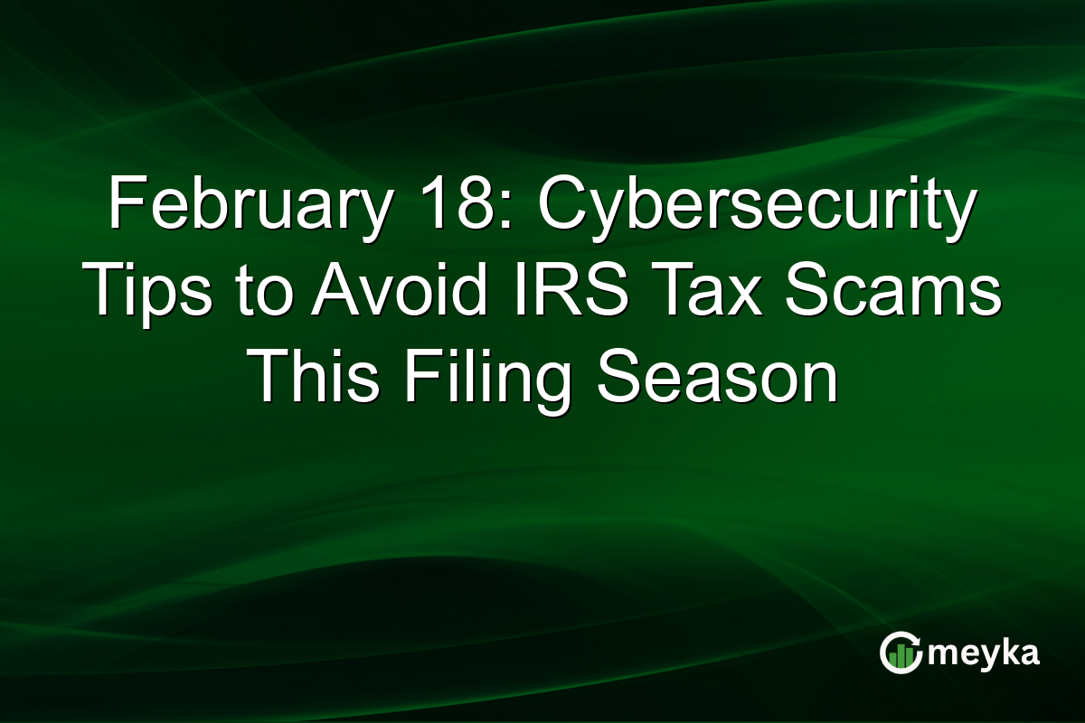 February 18: Cybersecurity Tips to Avoid IRS Tax Scams This Filing Season