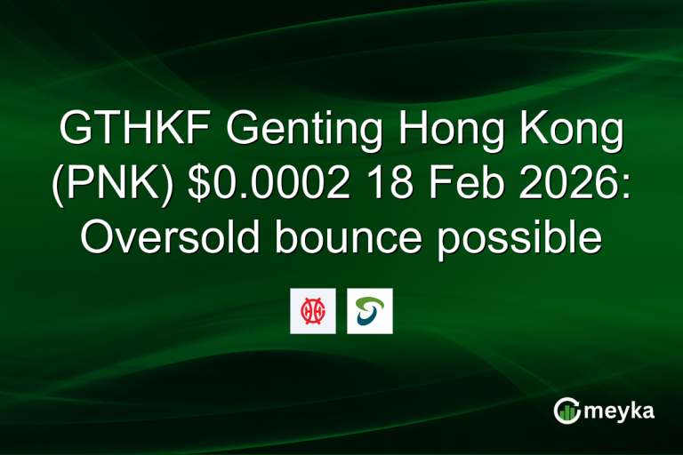 GTHKF Genting Hong Kong (PNK) $0.0002 18 Feb 2026: Oversold bounce possible