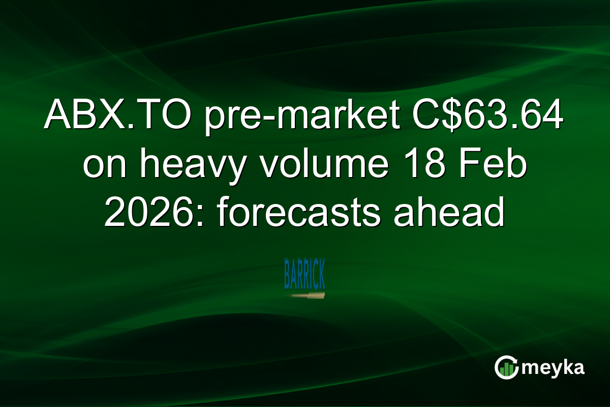 ABX.TO pre-market C$63.64 on heavy volume 18 Feb 2026: forecasts ahead