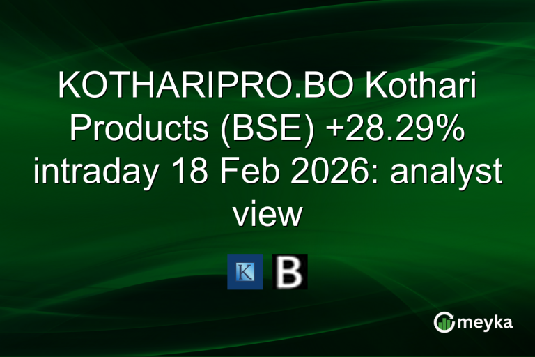 KOTHARIPRO.BO Kothari Products (BSE) +28.29% intraday 18 Feb 2026: analyst view