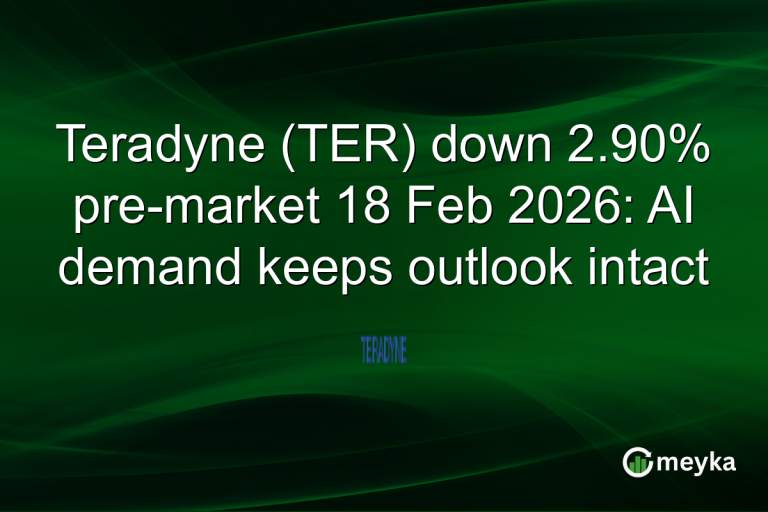 Teradyne (TER) down 2.90% pre-market 18 Feb 2026: AI demand keeps outlook intact
