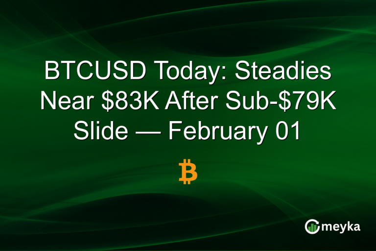BTCUSD Today: Steadies Near $83K After Sub-$79K Slide — February 01