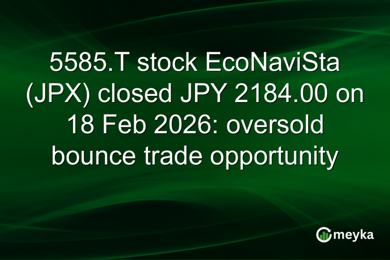 5585.T stock EcoNaviSta (JPX) closed JPY 2184.00 on 18 Feb 2026: oversold bounce trade opportunity