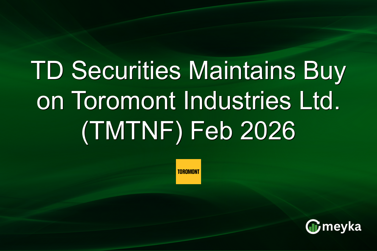 TD Securities Maintains Buy on Toromont Industries Ltd. (TMTNF) Feb 2026