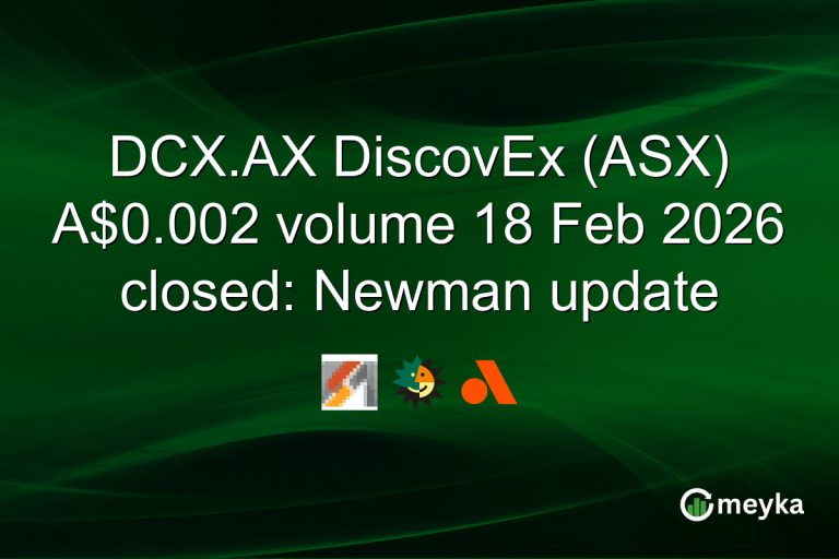 DCX.AX DiscovEx (ASX) A$0.002 volume 18 Feb 2026 closed: Newman update