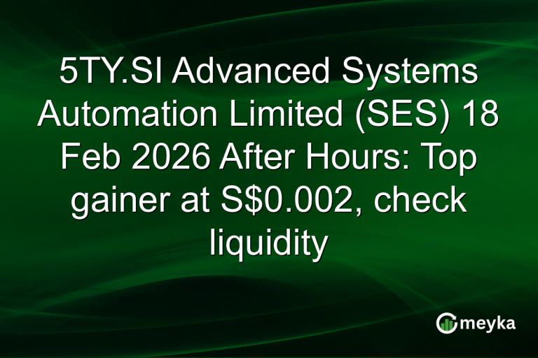 5TY.SI Advanced Systems Automation Limited (SES) 18 Feb 2026 After Hours: Top gainer at S$0.002, check liquidity