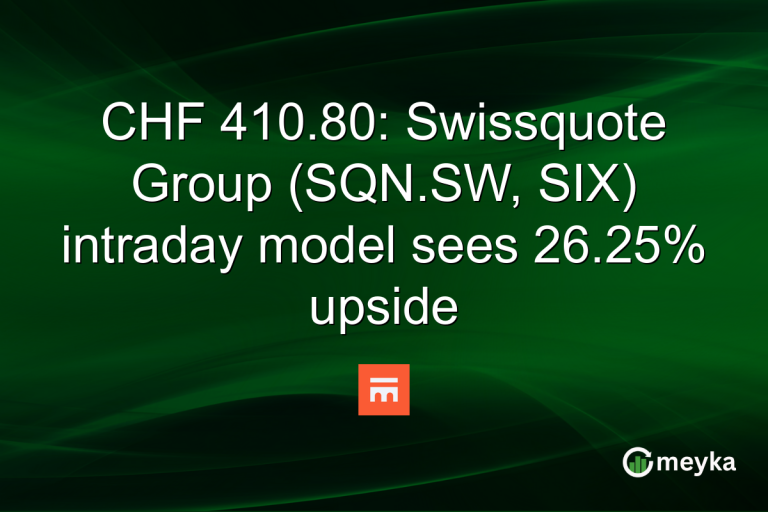 CHF 410.80: Swissquote Group (SQN.SW, SIX) intraday model sees 26.25% upside