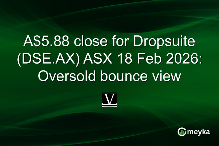 A$5.88 close for Dropsuite (DSE.AX) ASX 18 Feb 2026: Oversold bounce view