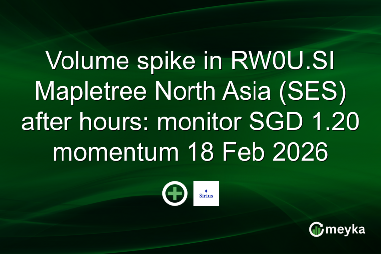 Volume spike in RW0U.SI Mapletree North Asia (SES) after hours: monitor SGD 1.20 momentum 18 Feb 2026