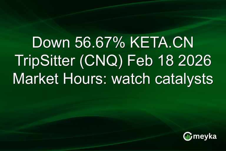 Down 56.67% KETA.CN TripSitter (CNQ) Feb 18 2026 Market Hours: watch catalysts