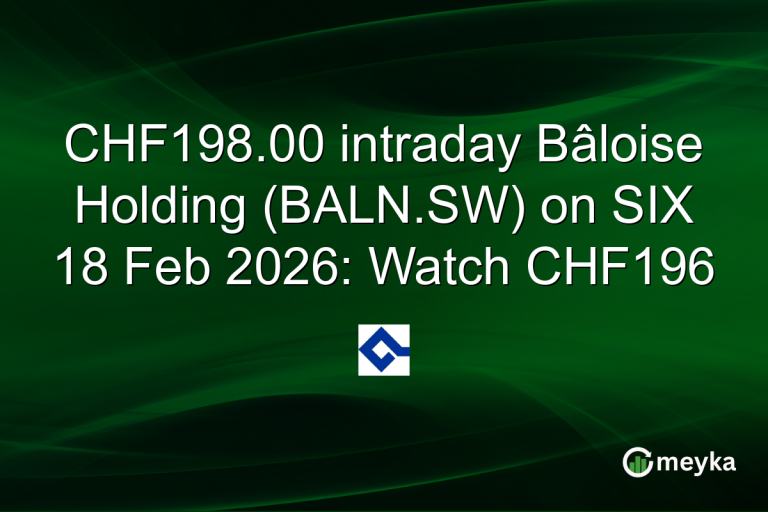 CHF198.00 intraday Bâloise Holding (BALN.SW) on SIX 18 Feb 2026: Watch CHF196