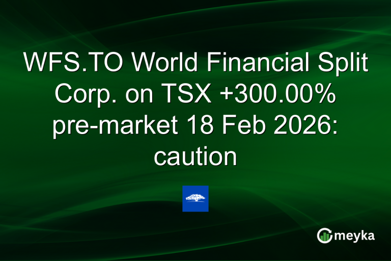 WFS.TO World Financial Split Corp. on TSX +300.00% pre-market 18 Feb 2026: caution