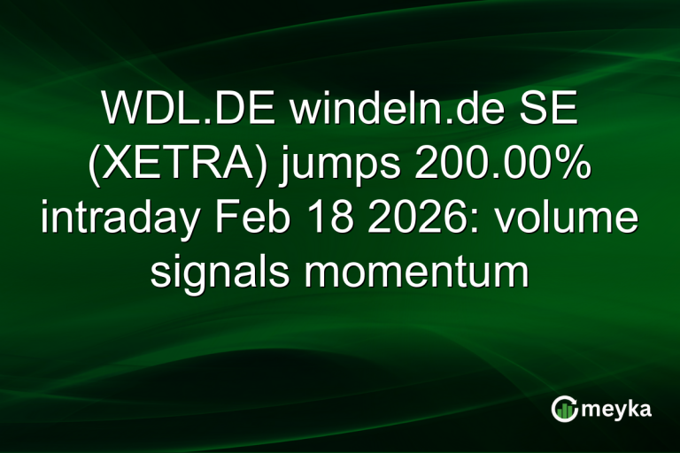 WDL.DE windeln.de SE (XETRA) jumps 200.00% intraday Feb 18 2026: volume signals momentum