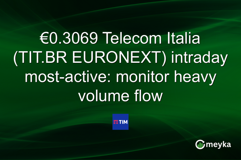 €0.3069 Telecom Italia (TIT.BR EURONEXT) intraday most-active: monitor heavy volume flow