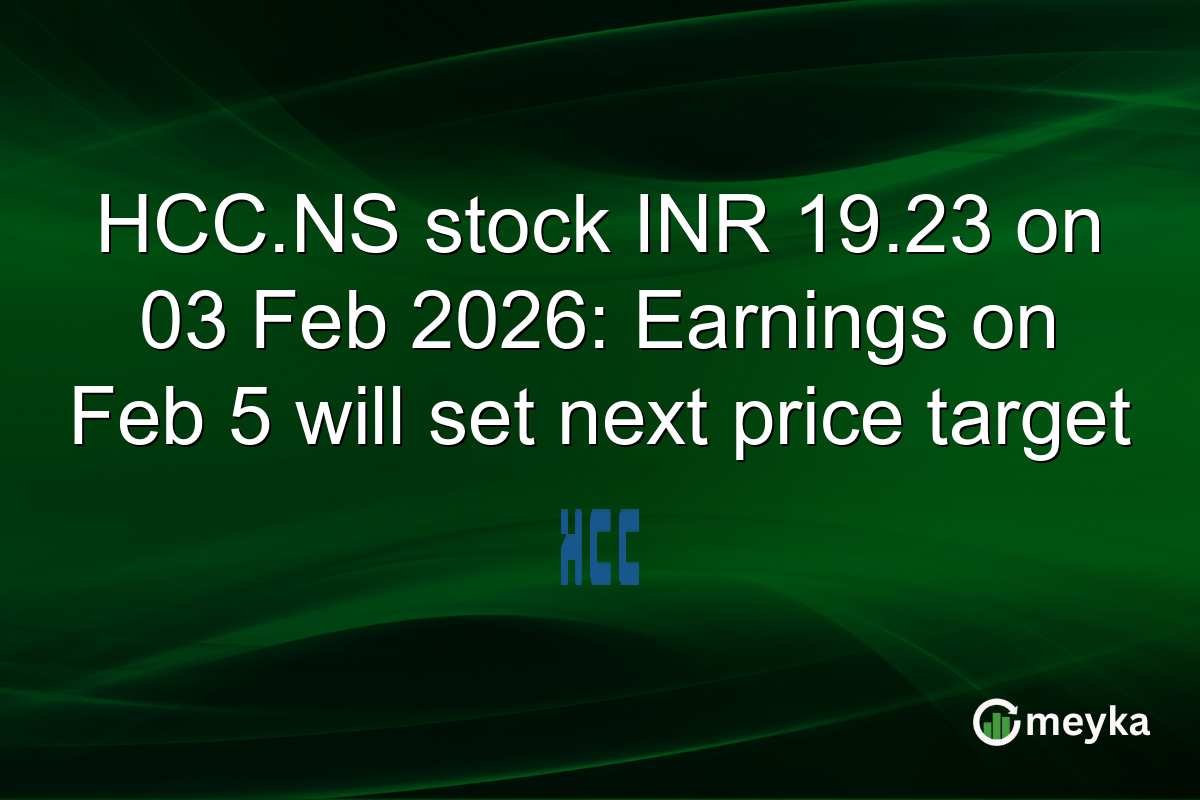 HCC.NS stock INR 19.23 on 03 Feb 2026: Earnings on Feb 5 will set next price target