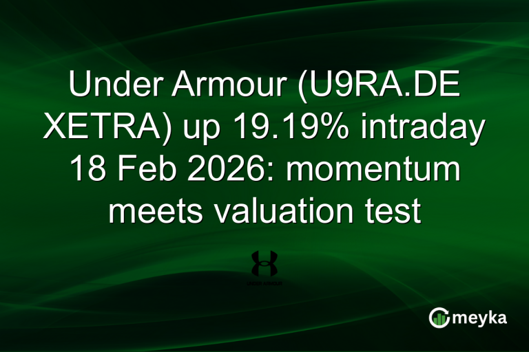 Under Armour (U9RA.DE XETRA) up 19.19% intraday 18 Feb 2026: momentum meets valuation test