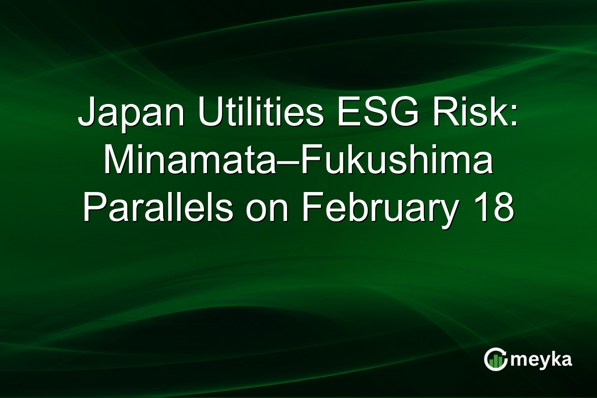 Japan Utilities ESG Risk: Minamata–Fukushima Parallels on February 18