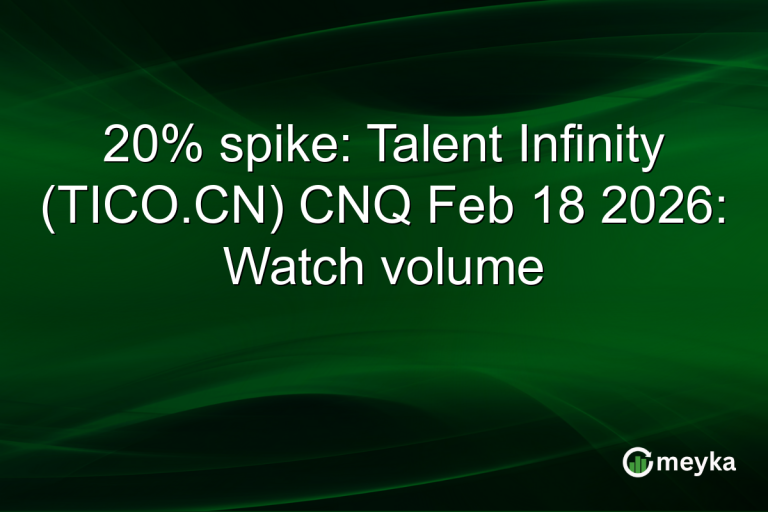 20% spike: Talent Infinity (TICO.CN) CNQ Feb 18 2026: Watch volume