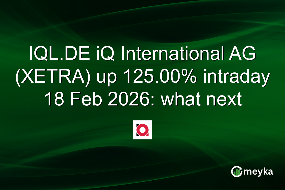 IQL.DE iQ International AG (XETRA) up 125.00% intraday 18 Feb 2026: what next