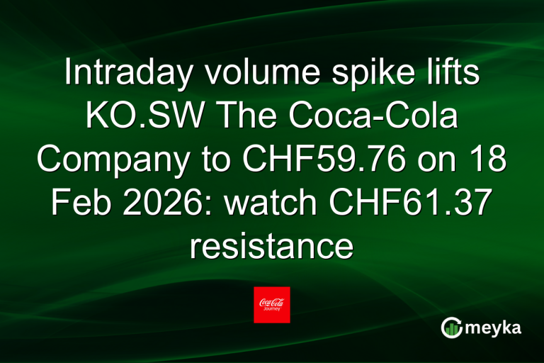 Intraday volume spike lifts KO.SW The Coca-Cola Company to CHF59.76 on 18 Feb 2026: watch CHF61.37 resistance