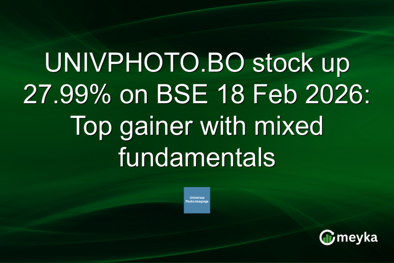UNIVPHOTO.BO stock up 27.99% on BSE 18 Feb 2026: Top gainer with mixed fundamentals