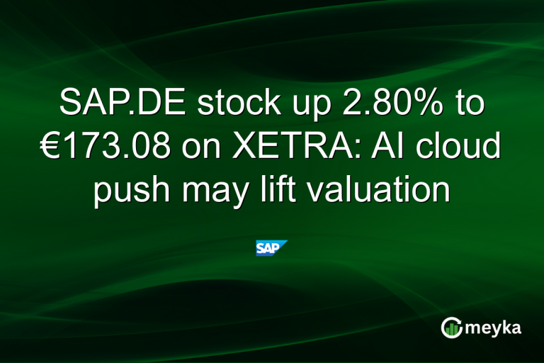 SAP.DE stock up 2.80% to €173.08 on XETRA: AI cloud push may lift valuation