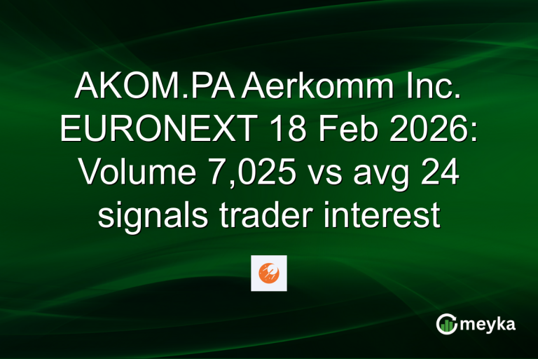 AKOM.PA Aerkomm Inc. EURONEXT 18 Feb 2026: Volume 7,025 vs avg 24 signals trader interest