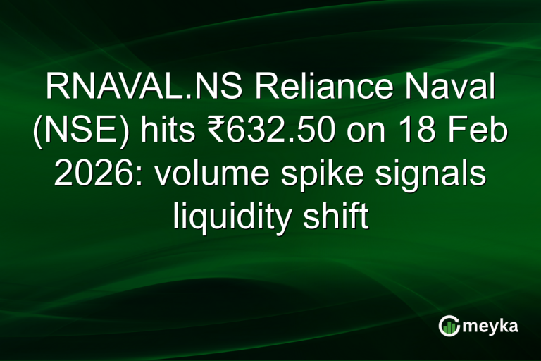 RNAVAL.NS Reliance Naval (NSE) hits ₹632.50 on 18 Feb 2026: volume spike signals liquidity shift