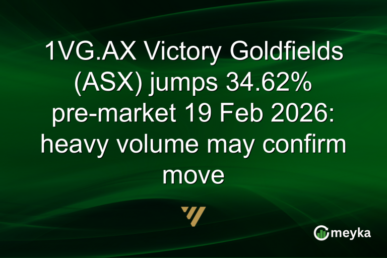 1VG.AX Victory Goldfields (ASX) jumps 34.62% pre-market 19 Feb 2026: heavy volume may confirm move