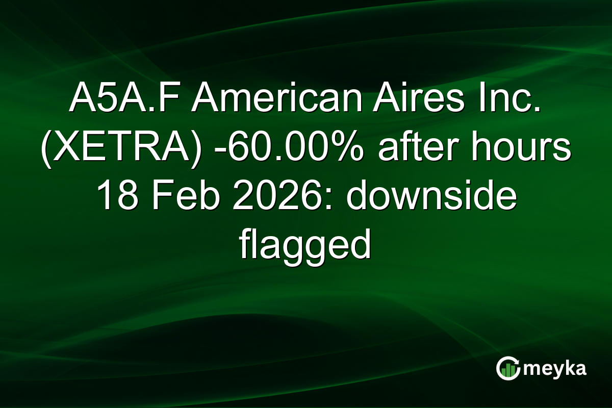 A5A.F American Aires Inc. (XETRA) -60.00% after hours 18 Feb 2026: downside flagged