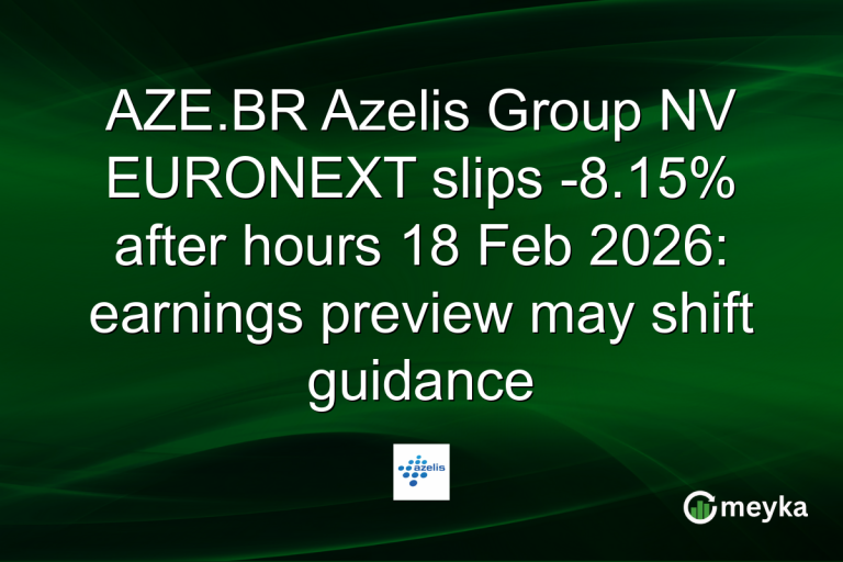 AZE.BR Azelis Group NV EURONEXT slips -8.15% after hours 18 Feb 2026: earnings preview may shift guidance