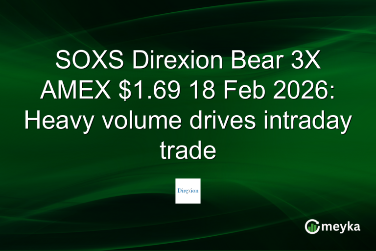 SOXS Direxion Bear 3X AMEX $1.69 18 Feb 2026: Heavy volume drives intraday trade