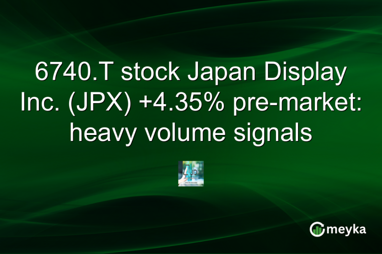 6740.T stock Japan Display Inc. (JPX) +4.35% pre-market: heavy volume signals