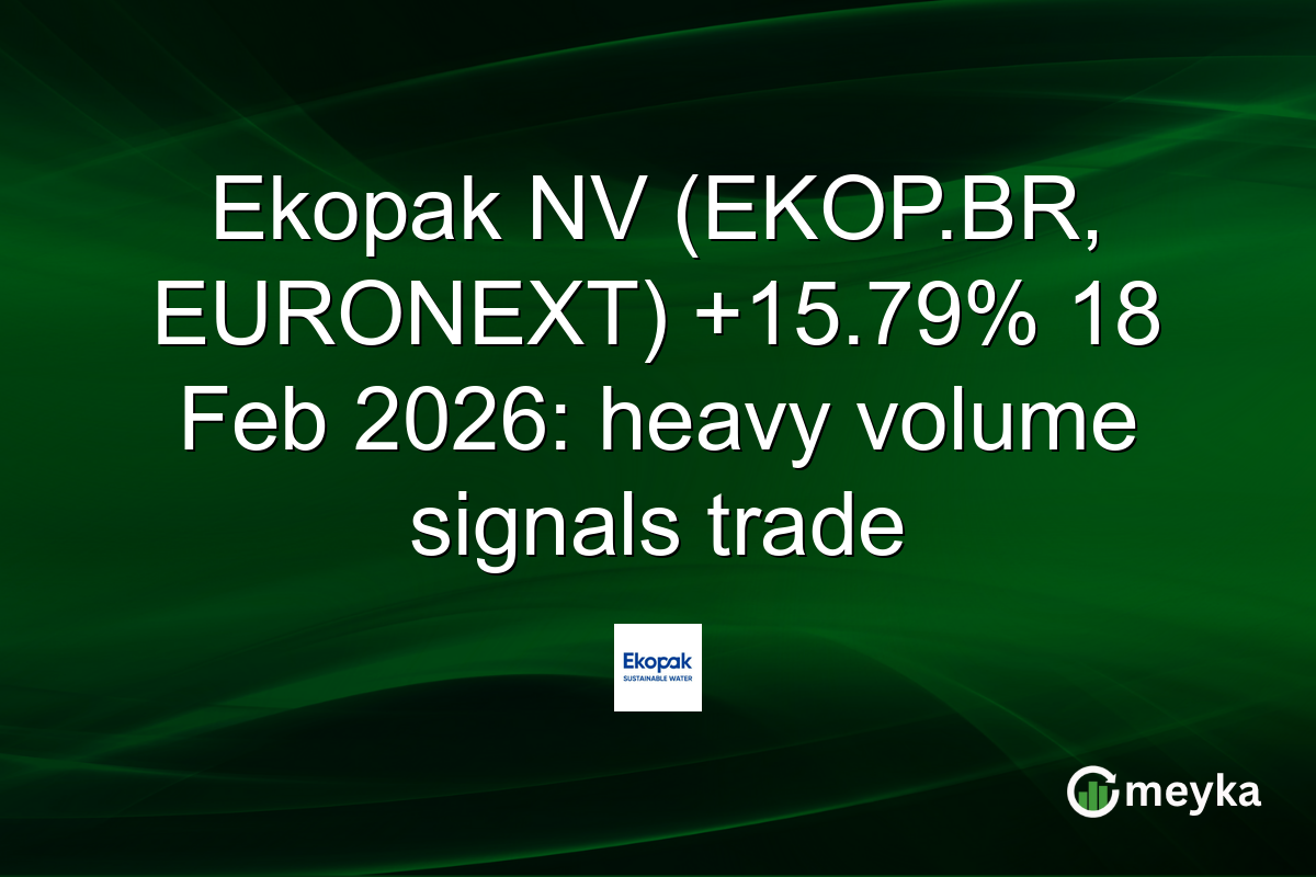 Ekopak NV (EKOP.BR, EURONEXT) +15.79% 18 Feb 2026: heavy volume signals trade