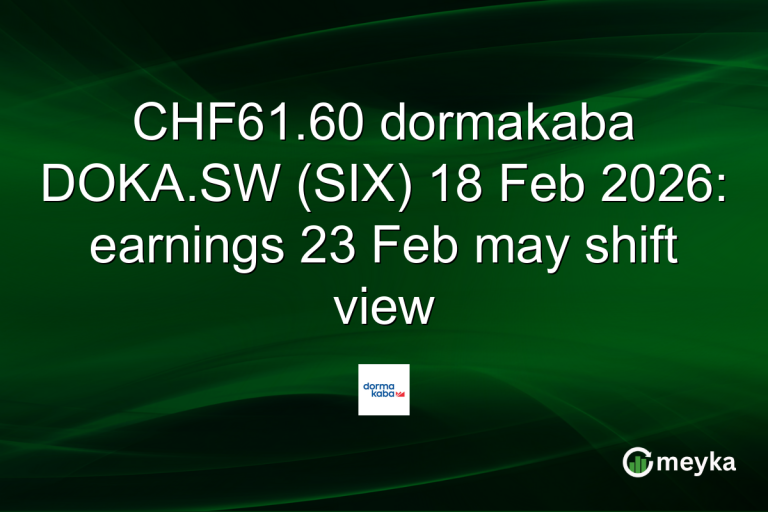 CHF61.60 dormakaba DOKA.SW (SIX) 18 Feb 2026: earnings 23 Feb may shift view