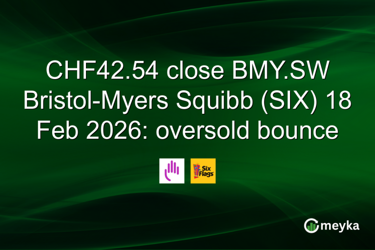 CHF42.54 close BMY.SW Bristol-Myers Squibb (SIX) 18 Feb 2026: oversold bounce