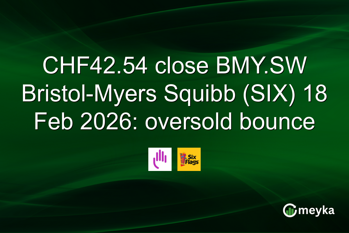 CHF42.54 close BMY.SW Bristol-Myers Squibb (SIX) 18 Feb 2026: oversold bounce