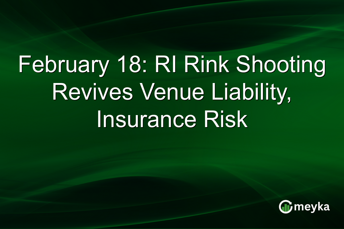 February 18: RI Rink Shooting Revives Venue Liability, Insurance Risk
